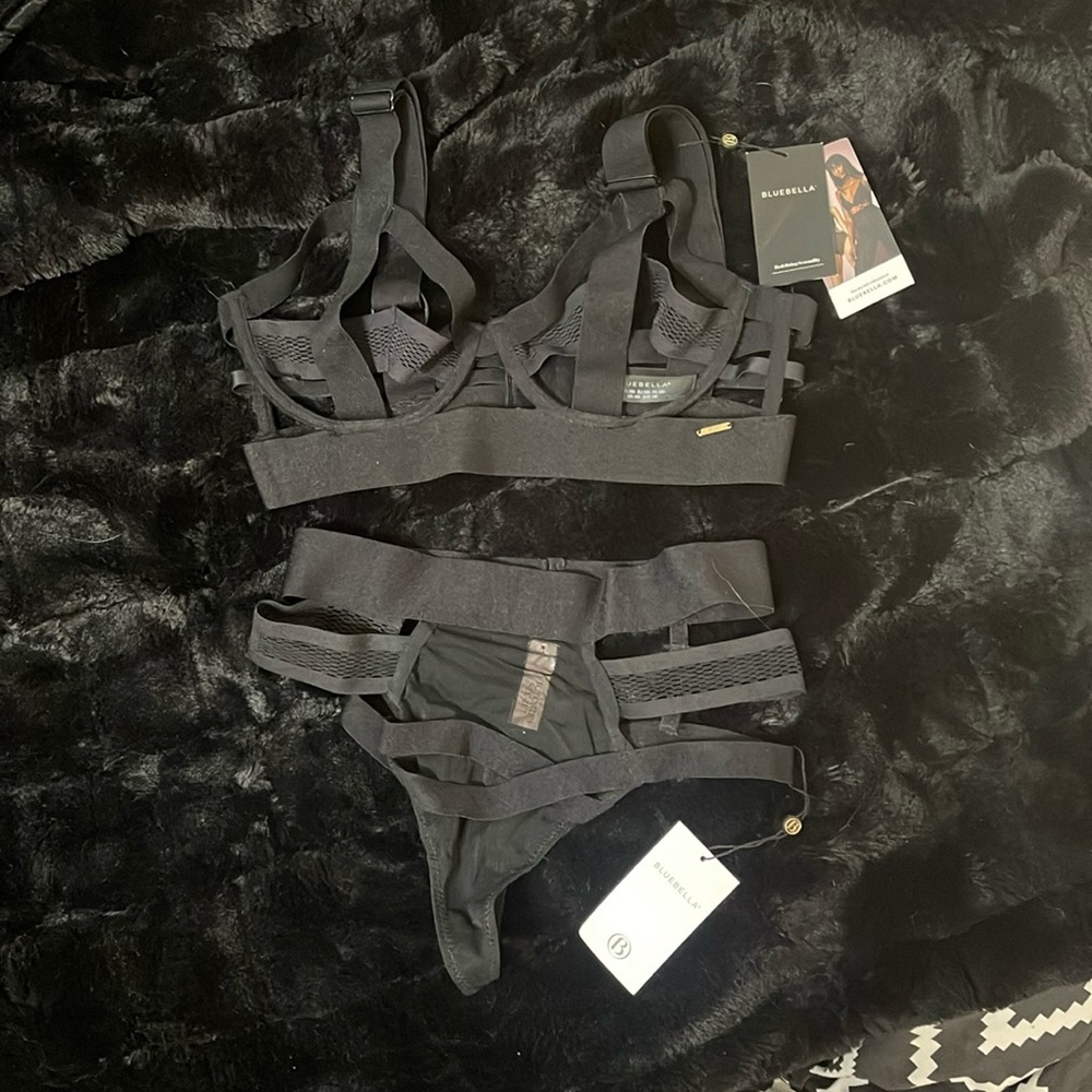 Bluebelle Midnight Strappy Bra Set